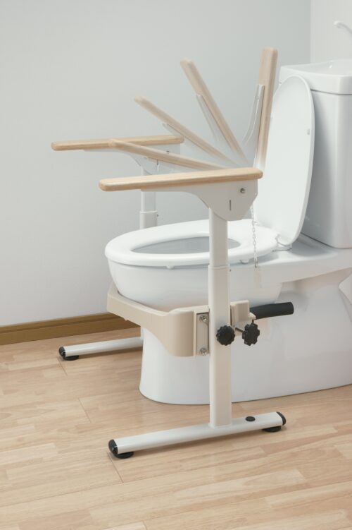 アロン化成 洋式トイレ用フレーム SUS-はねあげR-2 ｜ トイレ手すりの  