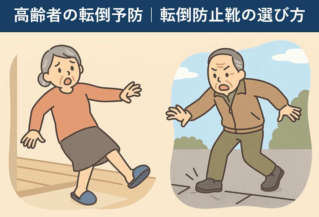 高齢者の転倒予防｜転倒防止靴の選び方