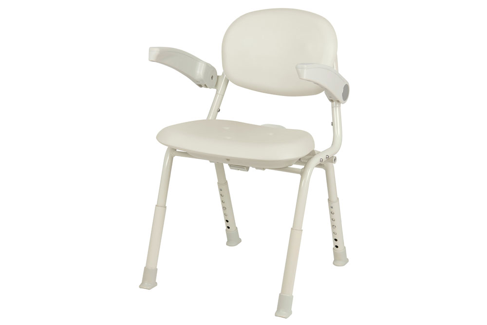 ユニプラスコンパクトシャワーチェア（ライトタイプ）ホワイト