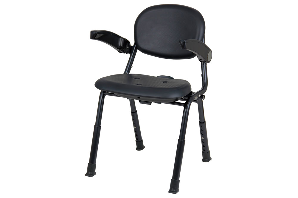 ユニプラスコンパクトシャワーチェア（ライトタイプ）ブラック