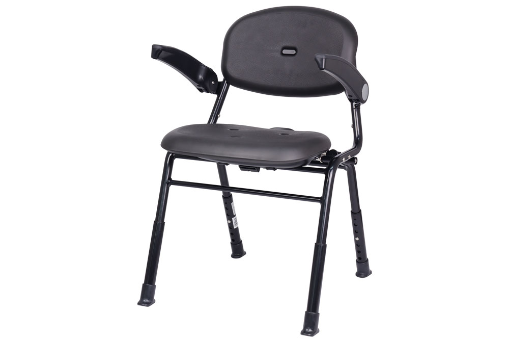 ユニプラスミドルシャワーチェア(ライトタイプ) ブラック