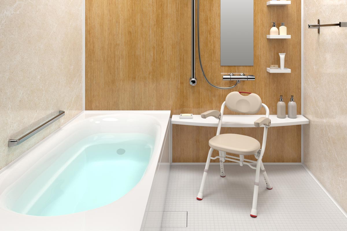 折りたたみシャワーベンチ A-Sシリーズ A-Sフィット 使用イメージ