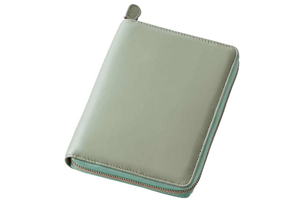 ラムレザー お薬手帳ケース オリーブ